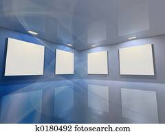 Virtual gallery - blue Virtual gallery - blue