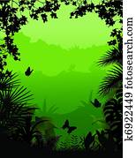 floresta tropical, fundo