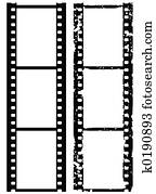 Grunge photo border, 35 mm film, vector illustration Grunge photo border, 35 mm film, vector illustration