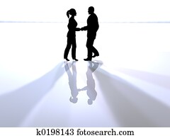 handshake, tieňový obraz