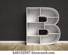 Letter B shaped shelves Letter B shaped shelves