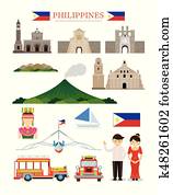 Philippines Landmarks Architecture Building Object Set Philippines Landmarks Architecture Building Object Set