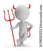 3d small people - devil 3d small people - devil