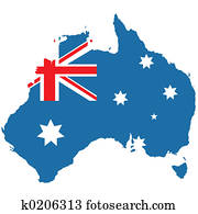 Map of Australia Drawing | x26941713 | Fotosearch