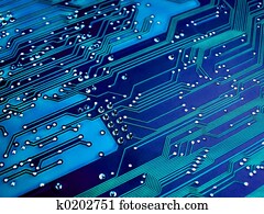 Blue circuit board