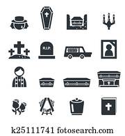 Funeral icons Funeral icons
