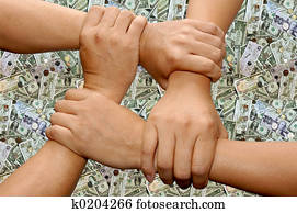 Hand team work Hand team work