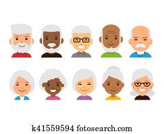 Old people avatars Old people avatars