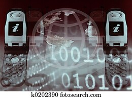 Photo Represent Two Way Conversation, Wireless Communications Photo Represent Two Way Conversation, Wireless Communications
