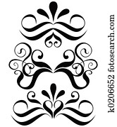 Scroll, cartouche, decor, vector illustration Scroll, cartouche, decor, vector illustration