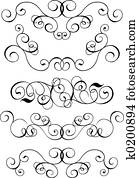 Scroll, cartouche, decor, vector illustration Scroll, cartouche, decor, vector illustration