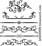 Scroll, cartouche, decor, vector illustration Scroll, cartouche, decor, vector illustration