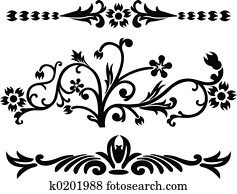 Scroll, cartouche, decor, vector illustration Scroll, cartouche, decor, vector illustration