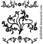 Scroll, cartouche, decor, vector illustration Scroll, cartouche, decor, vector illustration