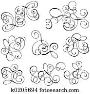 Scroll, cartouche, decor, vector illustration Scroll, cartouche, decor, vector illustration