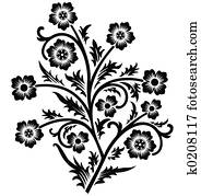 Scroll, cartouche, decor, vector illustration Scroll, cartouche, decor, vector illustration