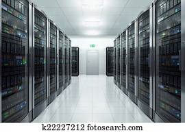 Server room in datacenter Server room in datacenter