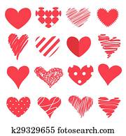 Set of hearts Set of hearts