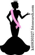 silhouette of a beauty queen silhouette of a beauty queen