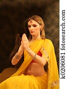 אישה, של, הודו