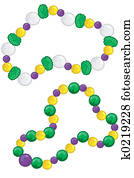 Colorful Mardi Gras Beads Colorful Mardi Gras Beads