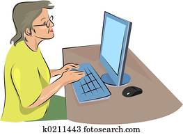 computer woman computer woman