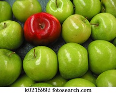 eins, roter apfel eins, roter apfel