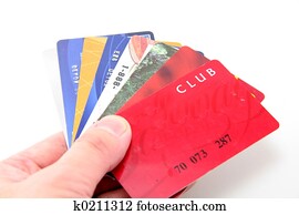 hand hold credit car