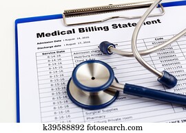 Healthcare cost concept with medical bill
