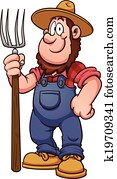 karikatur, landwirt karikatur, landwirt