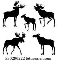 moose vector silhouette moose vector silhouette