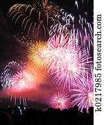 Variety of fireworks Variety of fireworks