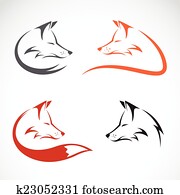 vetorial, imagem, de, um, raposa, desenho