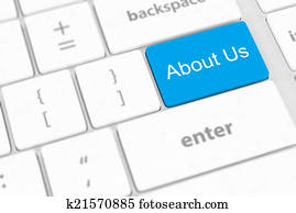 concepts of 'about us', message on keyboard enter key. concepts of 'about us', message on keyboard enter key.