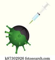 covid-19, תרכיב, concept.