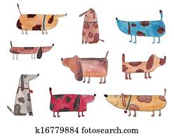 Dogs, cartoon characters Dogs, cartoon characters