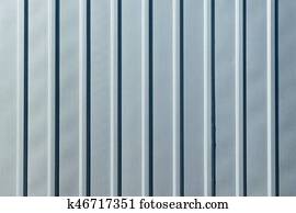 Galvanized sheet metal with longitudinal ribs.