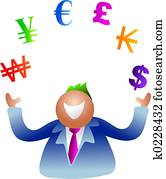 juggling currency juggling currency