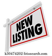 New Listing Real Estate Home House for Sale Sign Agency New Listing Real Estate Home House for Sale Sign Agency