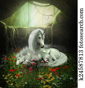 Unicorn Mare and Foal Unicorn Mare and Foal