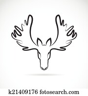 Vector images of moose deer head Vector images of moose deer head