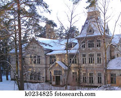 viktorianisches Haus blau