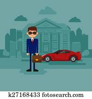 Lawyer at the courthouse.