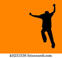 Orange Run Away! - clipping path incl Orange Run Away! - clipping path incl
