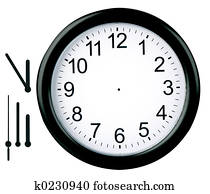 Round clock isolated Round clock isolated