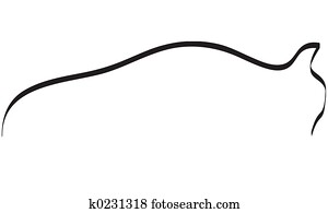 sportscar, contorno, logotipo