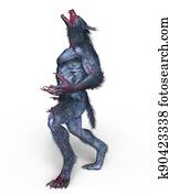 3d, כ.ג., השבה, של, אדם זאב, מפלצת