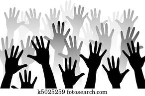 aufgehen, hand aufgehen, hand