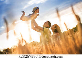 Family summer spending time together in nature Family summer spending time together in nature