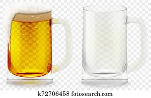 Download Studio Shot Of Half Full Beer Glass Stock Image U27098073 Fotosearch Yellowimages Mockups